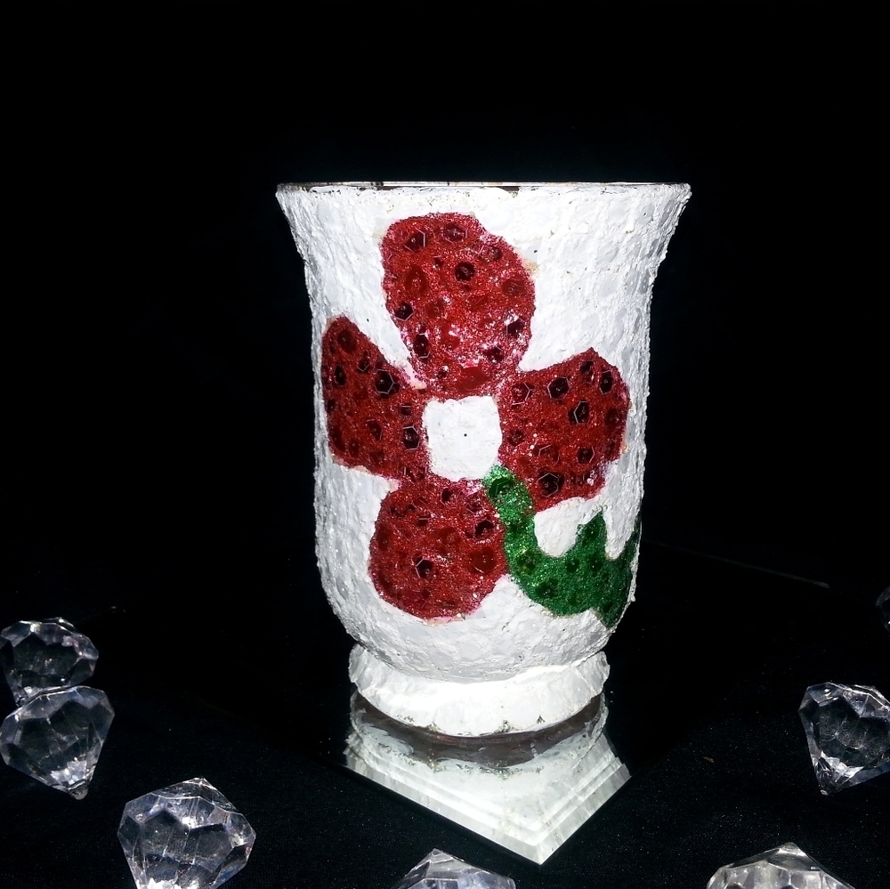 Beautiful decorative small glass vase